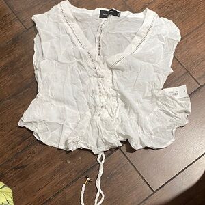 MINKPINK White Textured Blouse